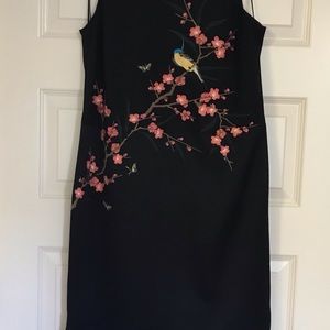 Mock neck midi dress